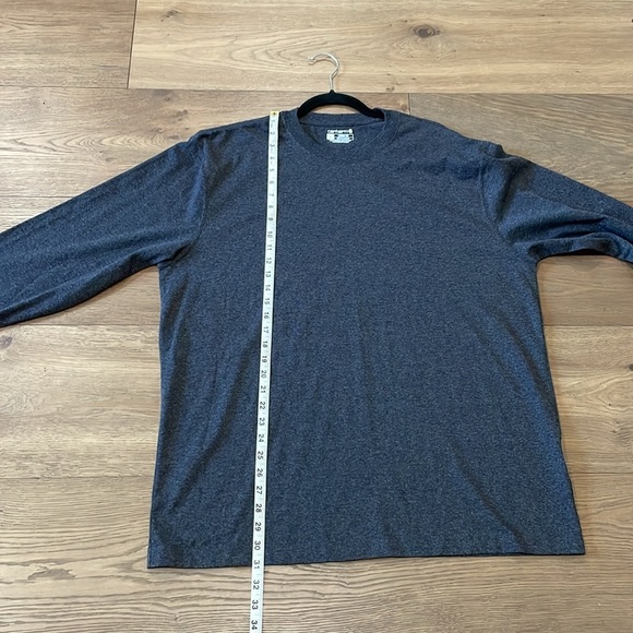 Carhartt Loose Fit Heavyweight Long-Sleeve Grey & Orange Logo Sleeve Graphic Tee - Picture 7 of 8